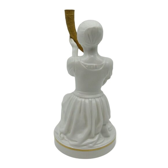 Rare ROYAL COPENHAGEN Girl and the Golden Horn Figurine 12242 Denmark Vintage 9" - Picture 5 of 11